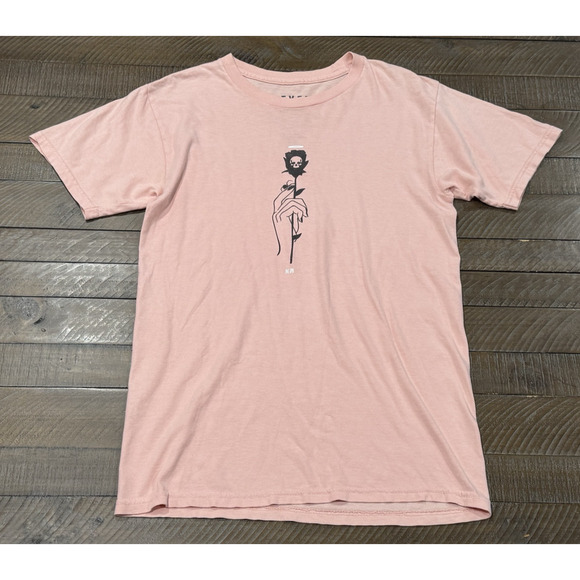 Never Made Pink Shirt Art Graphic Tee Short Sleeve Pullover - Adult Size S - Picture 1 of 6